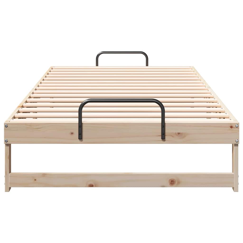 Σκελετός Κρεβατιού Καφέ 100 x 210 cm Στερεά ξυλεία πεύκου