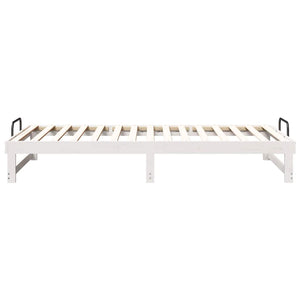 Σκελετός Κρεβατιού Λευκό 100 x 210 cm Στερεά ξυλεία πεύκου
