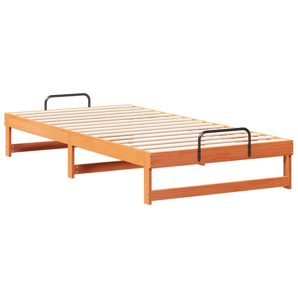 Σκελετός Κρεβατιού Καφέ 100 x 210 cm Στερεά ξυλεία πεύκου
