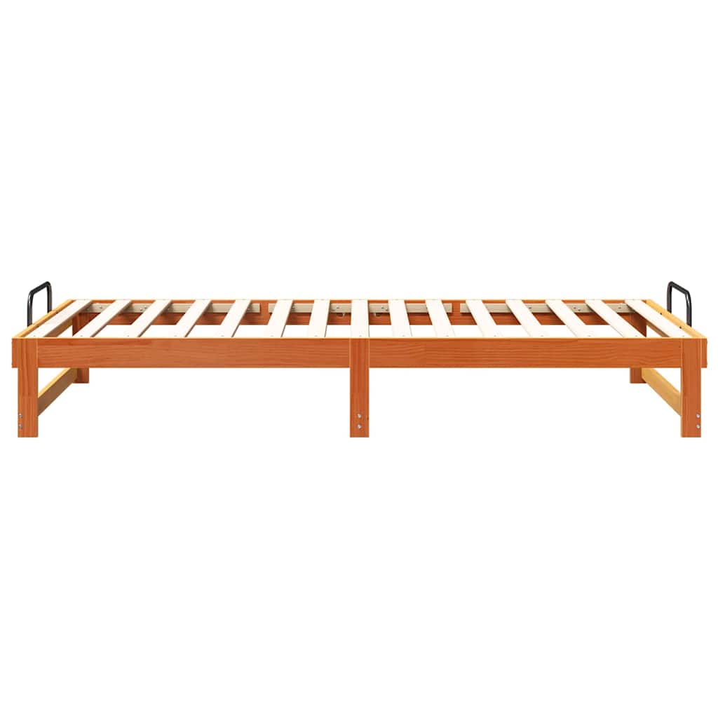 Σκελετός Κρεβατιού Καφέ 100 x 210 cm Στερεά ξυλεία πεύκου