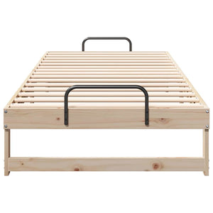 Σκελετός Κρεβατιού Καφέ 90 x 220 cm Στερεά ξυλεία πεύκου