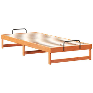 Σκελετός Κρεβατιού Καφέ 90 x 220 cm Στερεά ξυλεία πεύκου