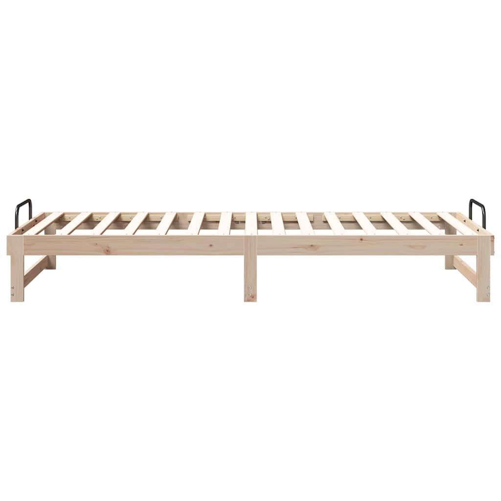 Σκελετός Κρεβατιού Καφέ 100 x 220 cm Στερεά ξυλεία πεύκου