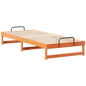 Σκελετός Κρεβατιού Καφέ 100 x 220 cm Στερεά ξυλεία πεύκου