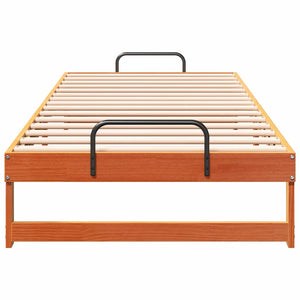 Σκελετός Κρεβατιού Καφέ 100 x 220 cm Στερεά ξυλεία πεύκου