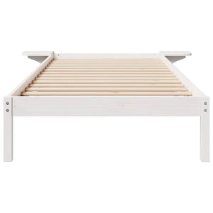 Κρεβατοκάμαρα με Πλαϊνά Τραπέζια Λευκό 90 x 210 cm