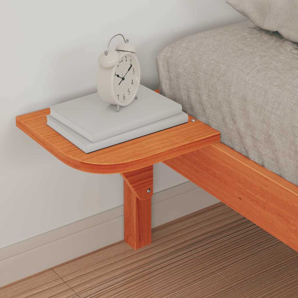 Κρεβατοκάμαρα με Πλαϊνά Τραπέζια Κερωτό καφέ 90 x 210 cm