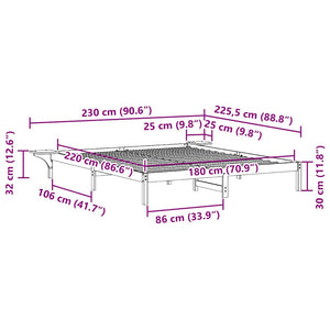 Κρεβατοκάμαρα με Πλαϊνά Τραπέζια Λευκό 180 x 220 εκ.