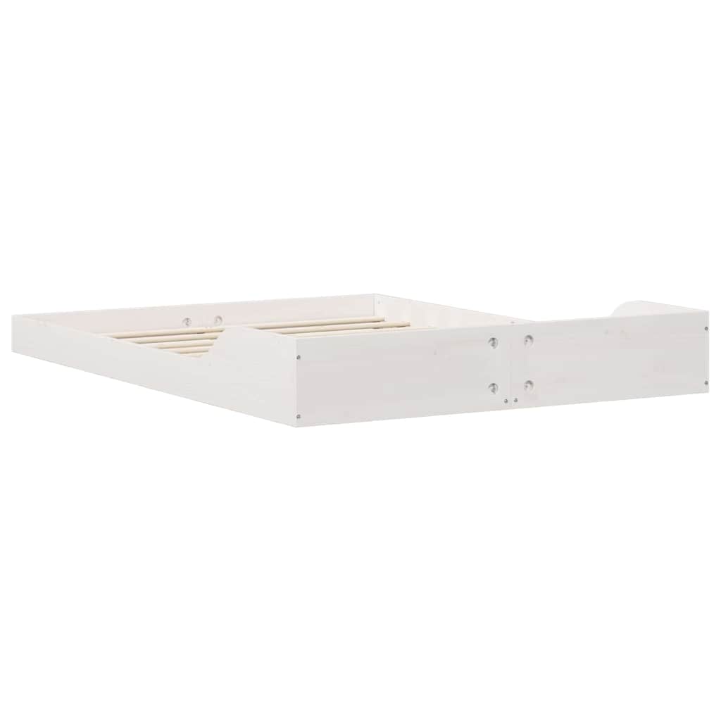Σκελετός Κρεβατιού Λευκό 120 x 190 cm Στερεά ξυλεία πεύκου