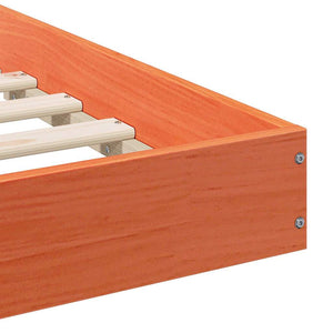 Σκελετός Κρεβατιού Κερωτό καφέ 90 x 200 cm Στερεά ξυλεία πεύκου