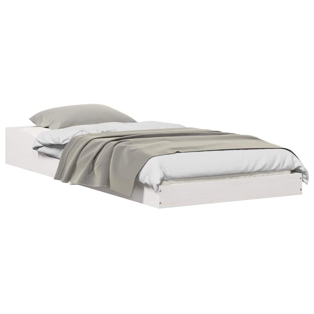 Σκελετός Κρεβατιού Λευκό 80 x 200 cm Στερεά ξυλεία πεύκου