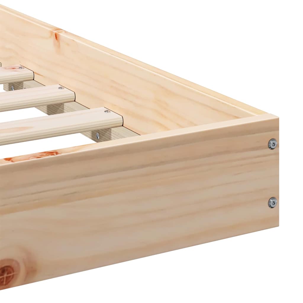 Σκελετός Κρεβατιού Καφέ 90 x 210 cm Στερεά ξυλεία πεύκου