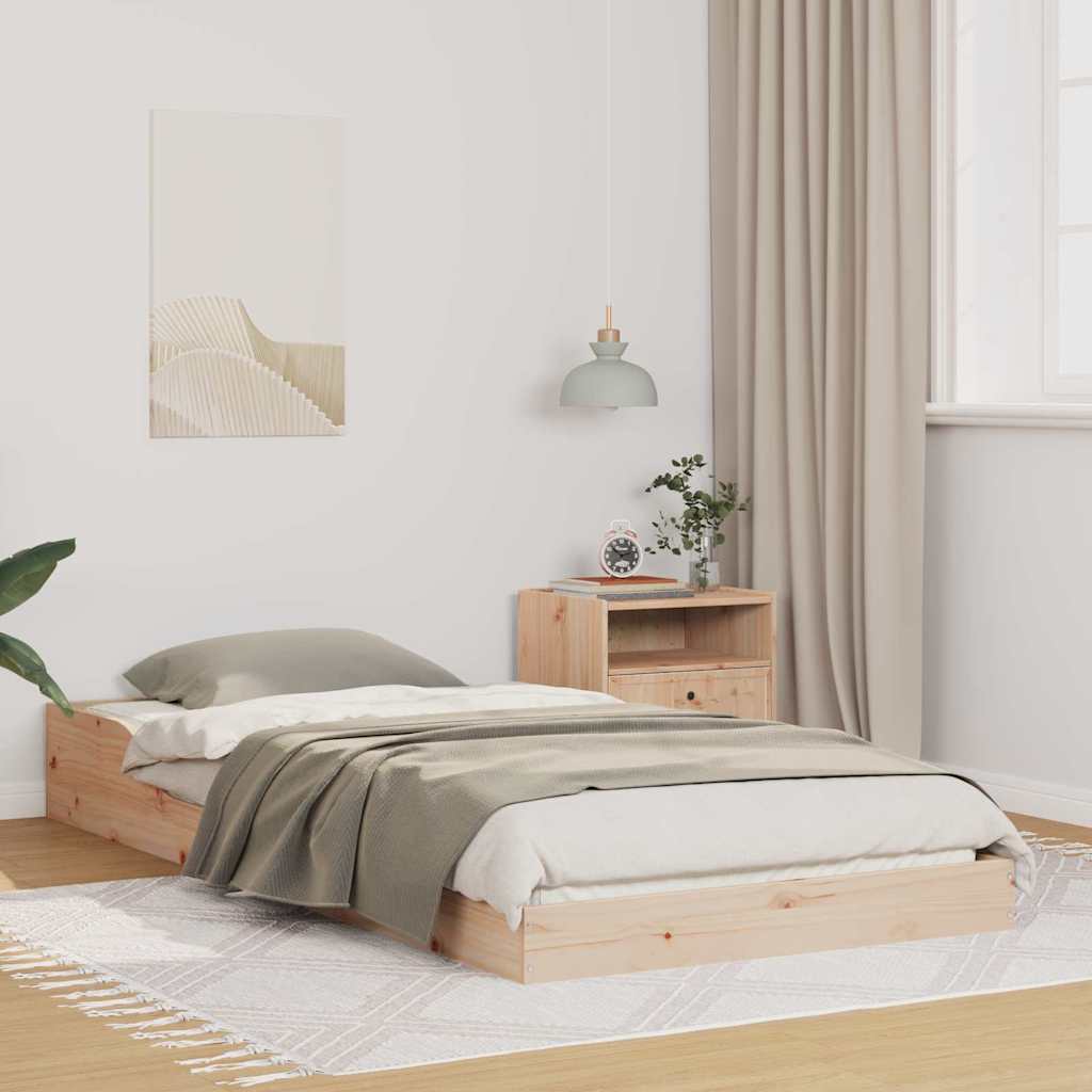Σκελετός Κρεβατιού Φυσικό 100 x 210 cm Στερεά ξυλεία πεύκου - Pakobazaar