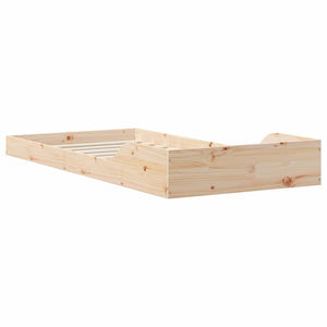 Σκελετός Κρεβατιού Φυσικό 100 x 210 cm Στερεά ξυλεία πεύκου - Pakobazaar