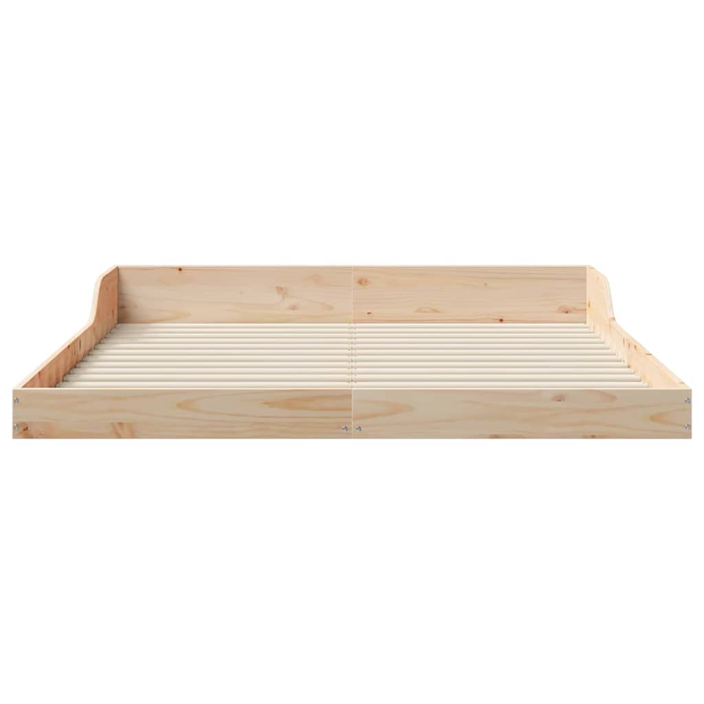 Σκελετός Κρεβατιού Καφέ 140 x 210 cm Στερεά ξυλεία πεύκου - Pakobazaar
