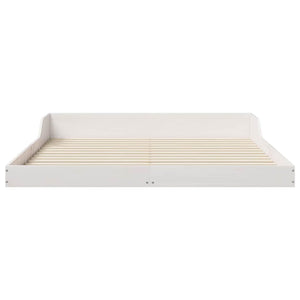 Σκελετός Κρεβατιού Λευκό 160 x 210 cm Στερεά ξυλεία πεύκου - Pakobazaar