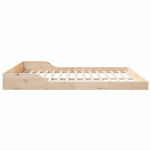 Σκελετός Κρεβατιού Καφέ 200 x 210 cm Στερεά ξυλεία πεύκου