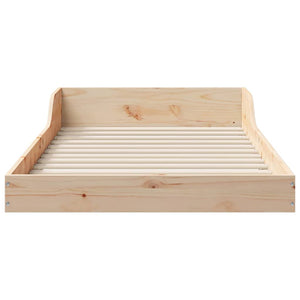 Σκελετός Κρεβατιού Φυσικό 80 x 220 cm Στερεά ξυλεία πεύκου - Pakobazaar