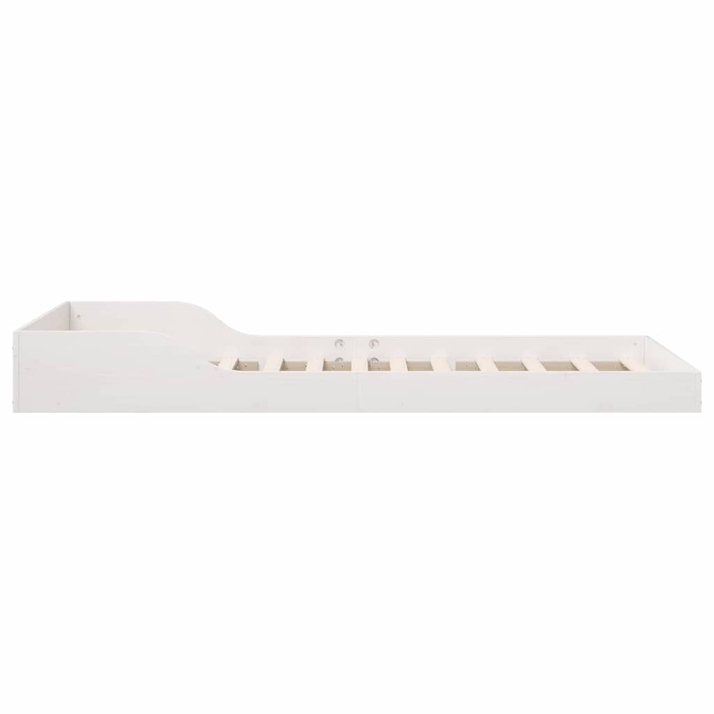 Σκελετός Κρεβατιού Λευκό 80 x 220 cm Στερεά ξυλεία πεύκου