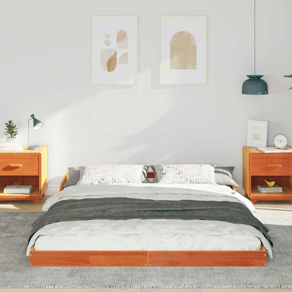 Σκελετός Κρεβατιού Κερωτό καφέ 160 x 220 cm
