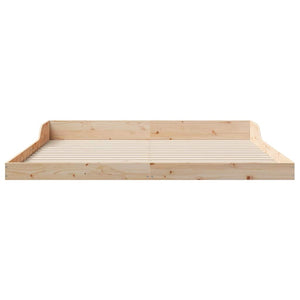 Σκελετός Κρεβατιού Καφέ 200 x 220 cm Στερεά ξυλεία πεύκου