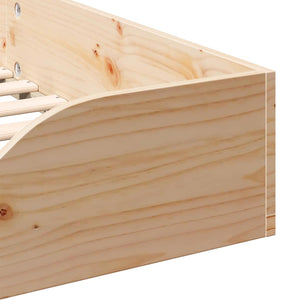 Σκελετός Κρεβατιού Καφέ 75 x 190 cm Στερεά ξυλεία πεύκου