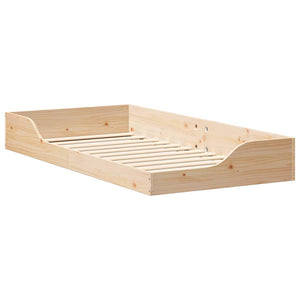 Σκελετός Κρεβατιού Καφέ 75 x 190 cm Στερεά ξυλεία πεύκου