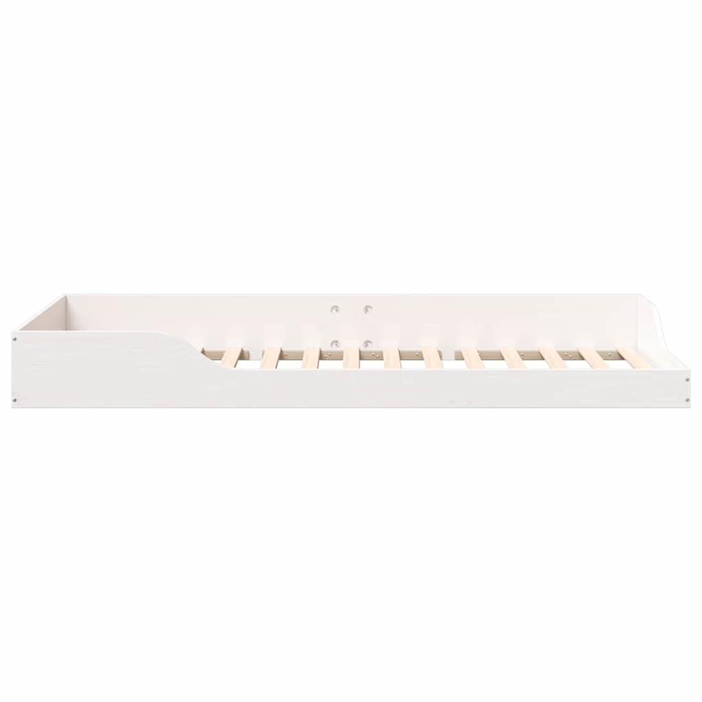 Σκελετός Κρεβατιού Λευκό 90 x 210 cm Στερεά ξυλεία πεύκου