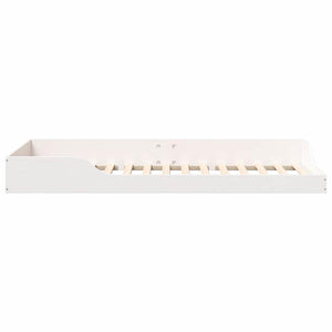 Σκελετός Κρεβατιού Λευκό 90 x 210 cm Στερεά ξυλεία πεύκου