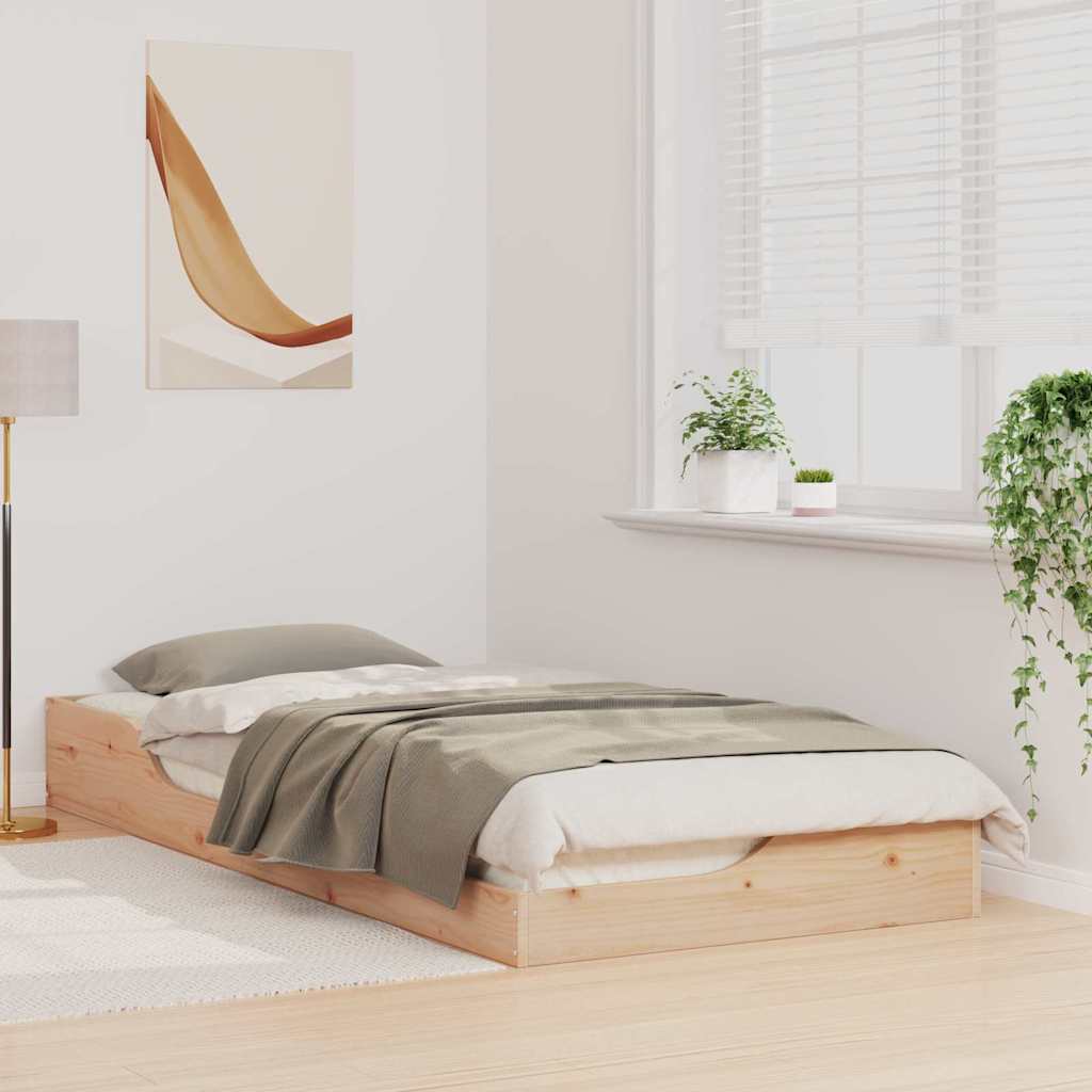 Σκελετός Κρεβατιού Καφέ 100 x 210 cm Στερεά ξυλεία πεύκου