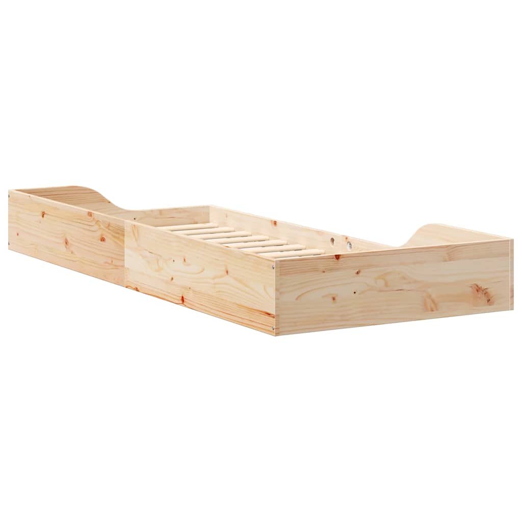 Σκελετός Κρεβατιού Καφέ 100 x 210 cm Στερεά ξυλεία πεύκου