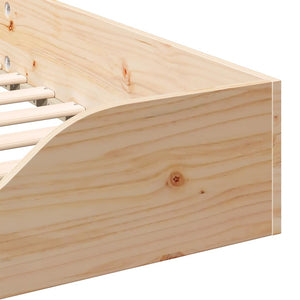 Σκελετός Κρεβατιού Καφέ 80 x 220 cm Στερεά ξυλεία πεύκου
