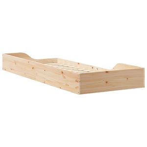 Σκελετός Κρεβατιού Καφέ 80 x 220 cm Στερεά ξυλεία πεύκου