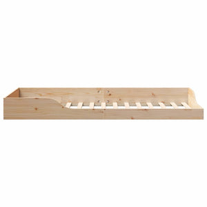 Σκελετός Κρεβατιού Καφέ 80 x 220 cm Στερεά ξυλεία πεύκου
