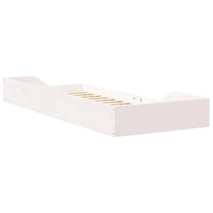 Σκελετός Κρεβατιού Λευκό 80 x 220 cm Στερεά ξυλεία πεύκου