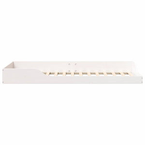 Σκελετός Κρεβατιού Λευκό 80 x 220 cm Στερεά ξυλεία πεύκου