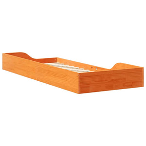Σκελετός Κρεβατιού Κερωτό καφέ 80 x 220 cm Στερεά ξυλεία πεύκου