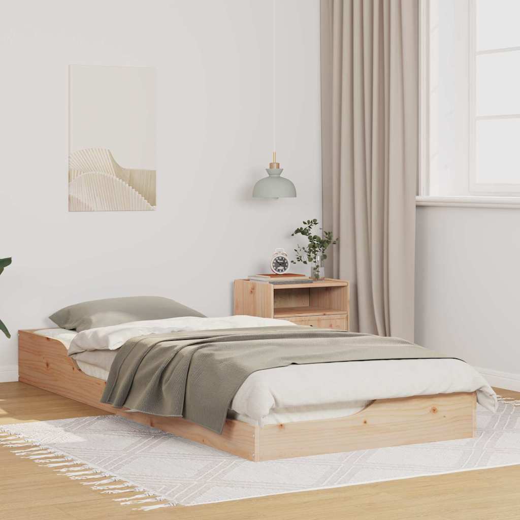 Σκελετός Κρεβατιού Καφέ 100 x 220 cm Στερεά ξυλεία πεύκου