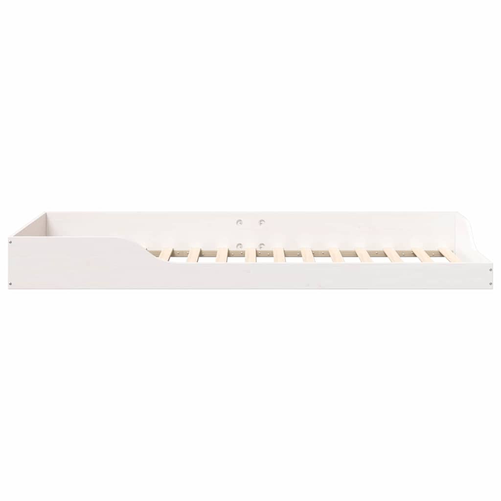 Σκελετός Κρεβατιού Λευκό 100 x 220 cm Στερεά ξυλεία πεύκου