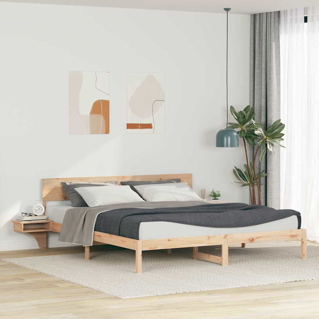 Σκελετός Κρεβατιού Καφέ 180 x 200 cm Στερεά ξυλεία πεύκου