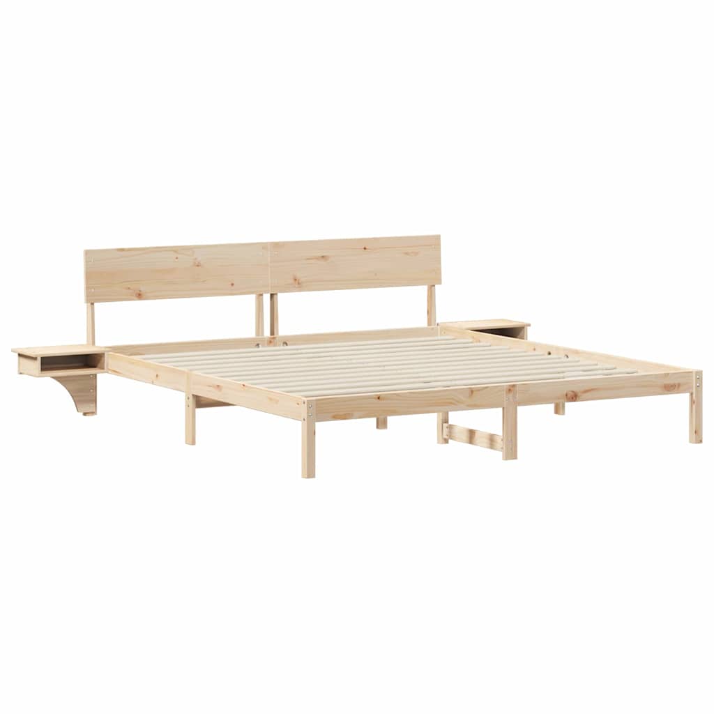 Σκελετός Κρεβατιού Καφέ 180 x 200 cm Στερεά ξυλεία πεύκου