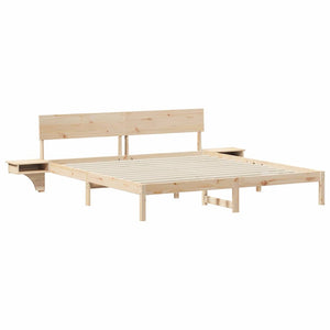 Σκελετός Κρεβατιού Καφέ 180 x 200 cm Στερεά ξυλεία πεύκου