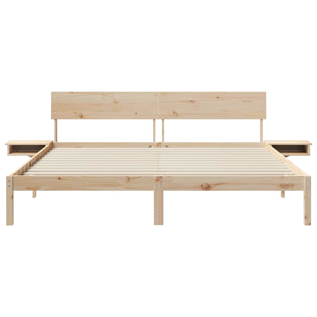 Σκελετός Κρεβατιού Καφέ 180 x 200 cm Στερεά ξυλεία πεύκου
