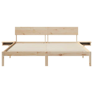 Σκελετός Κρεβατιού Καφέ 180 x 200 cm Στερεά ξυλεία πεύκου