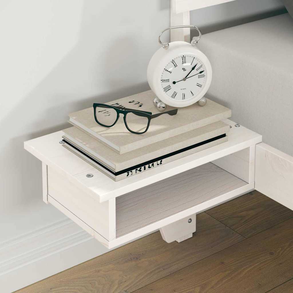 Σκελετός Κρεβατιού Λευκό 160 x 200 cm Στερεά ξυλεία πεύκου