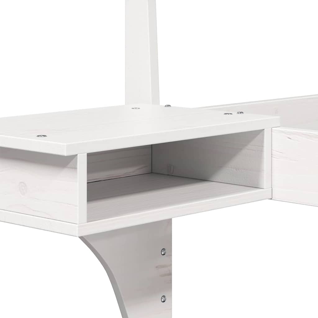 Σκελετός Κρεβατιού Λευκό 90 x 190 cm Στερεά ξυλεία πεύκου