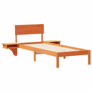 Σκελετός Κρεβατιού Κερωτό καφέ 75 x 190 cm Στερεά ξυλεία πεύκου