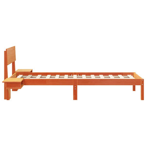 Σκελετός Κρεβατιού Κερωτό καφέ 75 x 190 cm Στερεά ξυλεία πεύκου