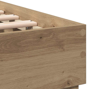 Σκελετός Κρεβατιού με κεφαλάρι Artisan Oak 203 x 185 x 70 εκ - Pakobazaar