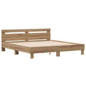 Σκελετός Κρεβατιού με κεφαλάρι Artisan Oak 203 x 185 x 70 εκ - Pakobazaar